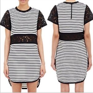 Sea New york Striped Black and White Lace Dress size  8 used